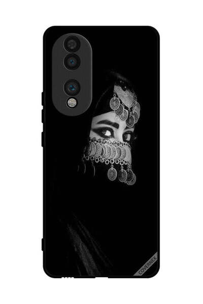 Covernex غطاء حماية لهاتف Honor 70، فتاة ذات عيون جميلة ووجه مزين بالمجوهرات