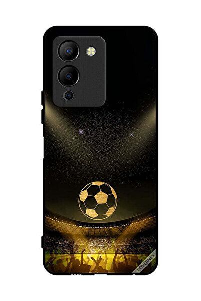 Covernex غطاء حماية لهاتف Infinix Note 12 G96، خلفية سوداء لفيلم كرة قدم كلاسيكي