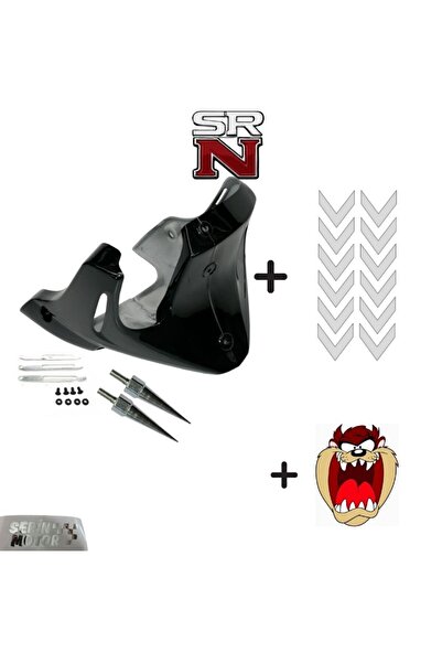 GMS Cg Çita Siyah Sakal + Nikel Sakal Stickeri + 2 Adet Sivri Vida Modifiye Set + Tzmanya SRNMOTOR