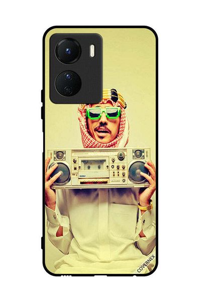 Covernex غطاء حماية لهاتف Vivo Y16 يحمل جهاز موسيقى عتيق