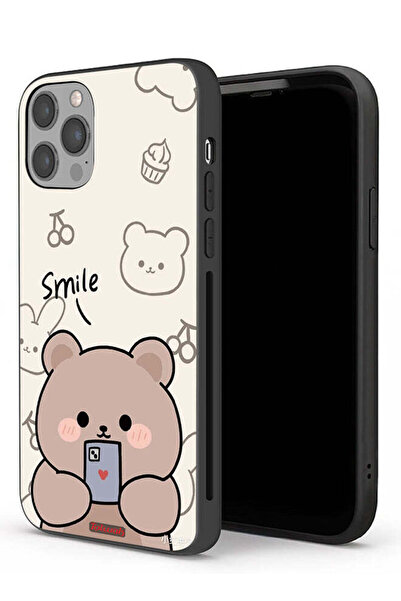 Tolwak جراب حماية لجهاز Apple iPhone 12 Pro بتصميم دب مبتسم