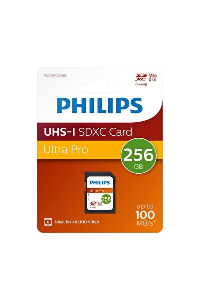 Philips Ultra Pro 256Gb Sdxc Uhs-I U3 V30 Class10 Memory Card