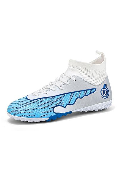 MBrands Football Boots, 8.0 With Ankle For Synthetic Ground, White 38