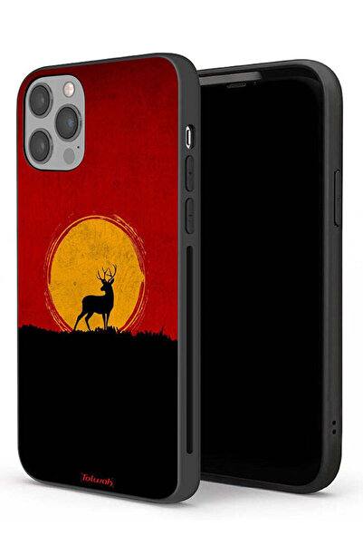 Tolwak جراب حماية لجهاز Apple iPhone 12 Pro بتصميم غزال وقمر