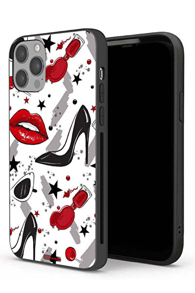 Tolwak جراب حماية لجهاز Apple iPhone 12 Pro مع رسم أحمر شفاه وحذاء