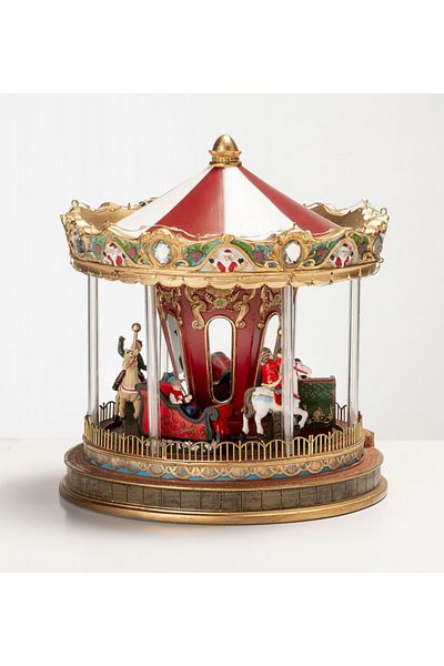 LAMART Musical Carousel with Sleigh and Horses