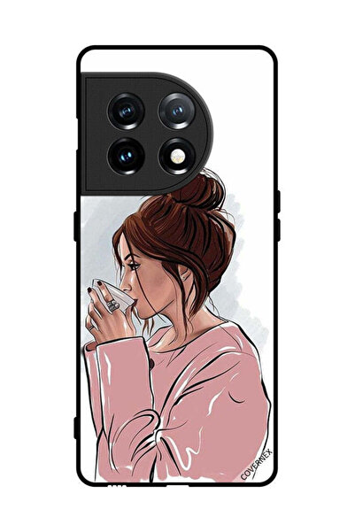 Covernex غطاء حماية لهاتف OnePlus 11، رسم فتاة تشرب الشاي