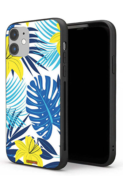 Tolwak غطاء حماية لجهاز آيفون 11 من آبل برسومات ريش وزهور