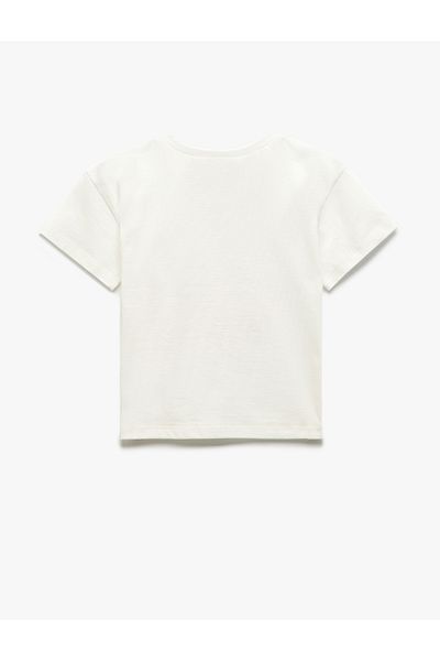 Koton Crew Neck Short Sleeve Cotton Printed T-Shirt