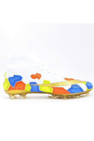MBrands football boots with ankle support, for synthetic field / Grass white 45