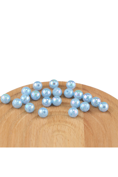 Prestij Boncuk Mărgele albastre perle din plastic placate cu Janjans 10 mm 50...