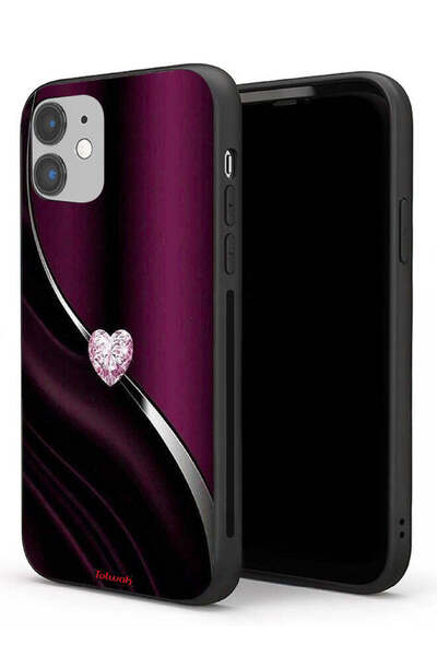 Tolwak غطاء حماية لجهاز Apple iPhone 11 بتصميم قلب ماسي