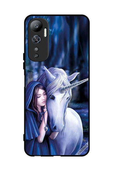 Covernex غطاء حماية لهاتف Infinix Hot 20 - فتاة تحب وحيد القرن