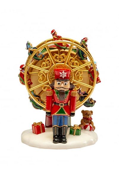 LAMART Musical Christmas Decoration Soldier with Wheel