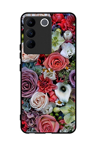 Covernex Protective Case Cover For Vivo V27e Roses & Leaves Pattern