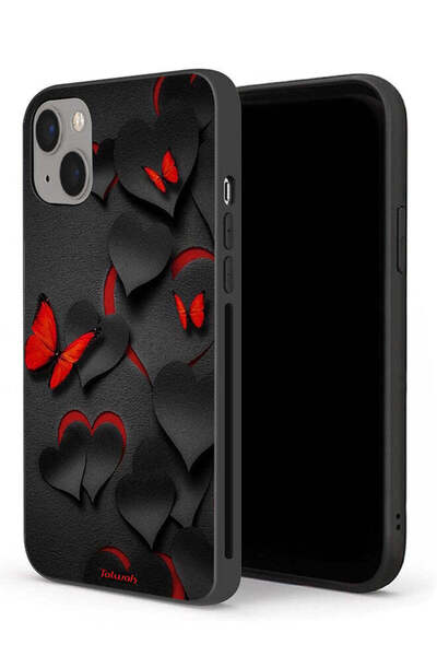 Tolwak جراب حماية لجهاز Apple iPhone 13 بنقشة قلوب وفراشات