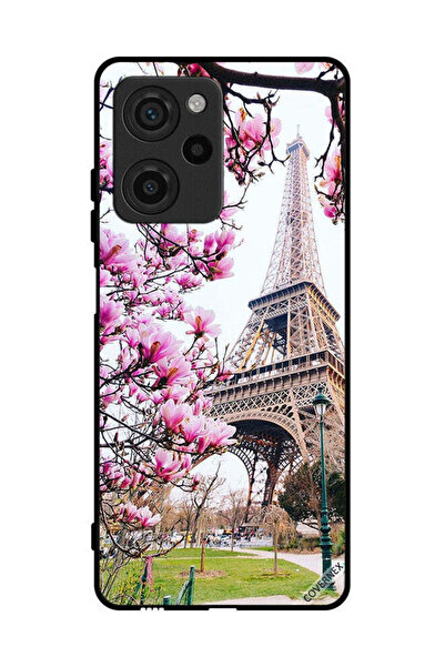 Covernex غطاء حماية لهاتف شاومي بوكو X5 برو - زهور وبرج إيفل