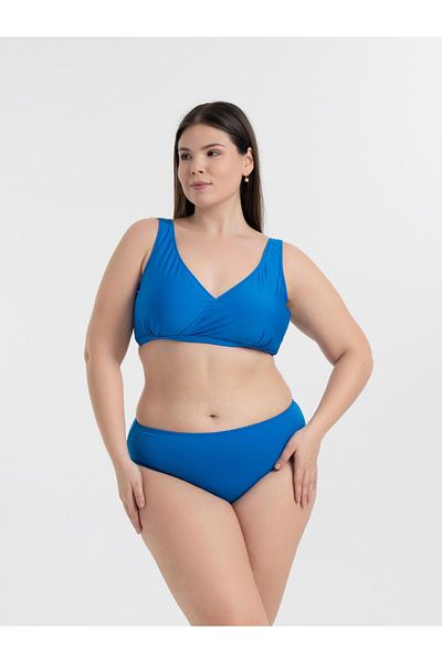 AQUAVİVA Women's Saks Plus Size Quinn Double Breasted Detailed Gathering Bikini Set