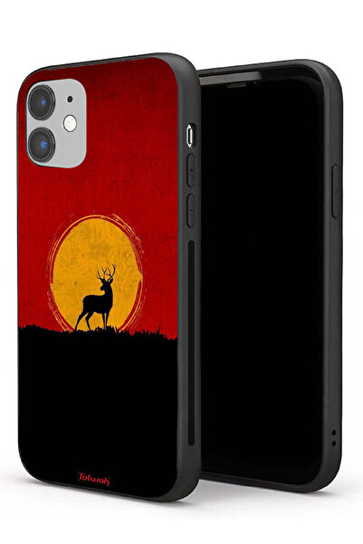 Tolwak جراب حماية لجهاز Apple iPhone 11 بتصميم غزال وقمر