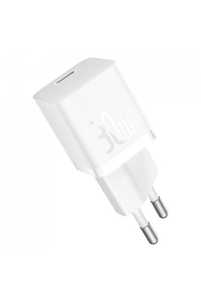 Baseus Charger Type-c, Fast Charging, Gan, 30w - (CCGN070502) - White