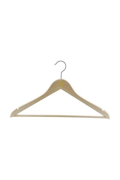 NYN Premium Natural Wooden Hanger for Pants and Shirts Compatible 5 Pieces