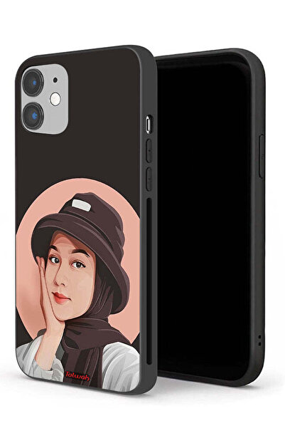 Tolwak جراب حماية لجهاز Apple iPhone 12 بتصميم فتاة قبعة لطيفة