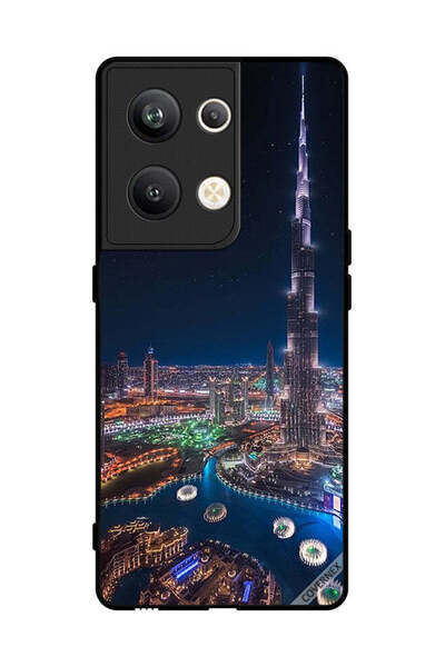 Covernex غطاء حماية لهاتف Oppo Reno 9 Pro Plus منظر ليلي لوسط المدينة