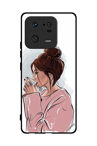 Covernex Protective Case Cover For Xiaomi 13 Pro Girl Drinking Tea Art