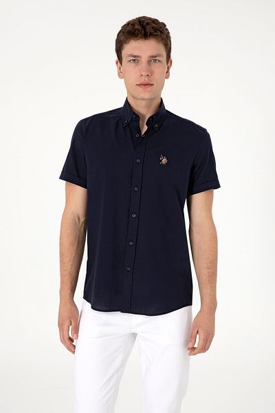 U.S. Polo Assn. Πόλο Ασν. Ανδρικό κοντομάνικο πουκάμισο 100% βαμβάκι 2083854