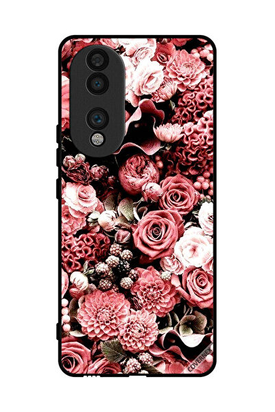 Covernex غطاء حماية لهاتف Honor 70 بلون الخوخ والورود