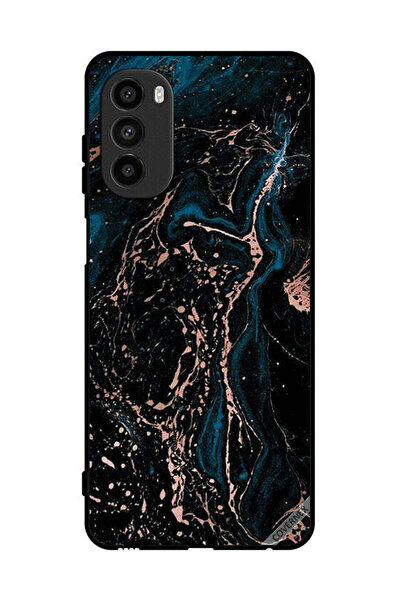 Covernex غطاء حماية لهاتف موتورولا موتو جي 52 بنمط مزيج من الرخام واللون العادي