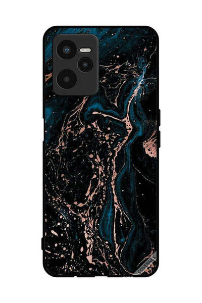 Covernex غطاء حماية لهاتف Realme C35 بنمط مزيج من الرخام واللون العادي