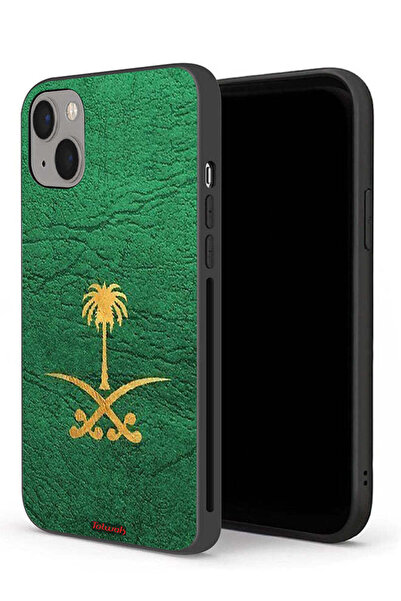 Tolwak جراب حماية لجهاز Apple iPhone 13 mini من الجلد عليه علامة المملكة العر...