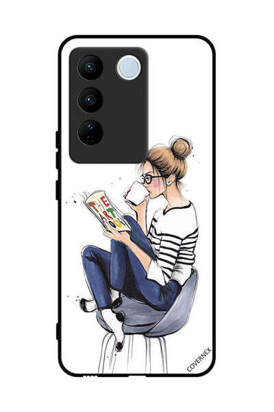 Covernex غطاء حماية لهاتف Vivo V27 - قراءة كتاب الفن
