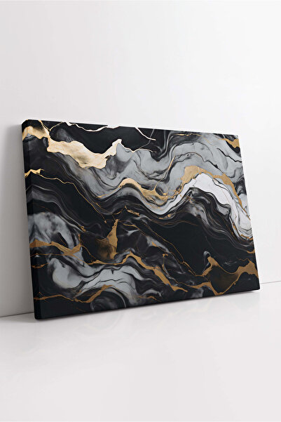 KOSS Dijital Pictură abstractă pe pânză cu model de marmură, pictură cu detal...