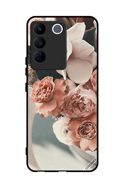 Covernex غطاء حماية لهاتف فيفو S16e - باقة من أزهار الخوخ الجميلة