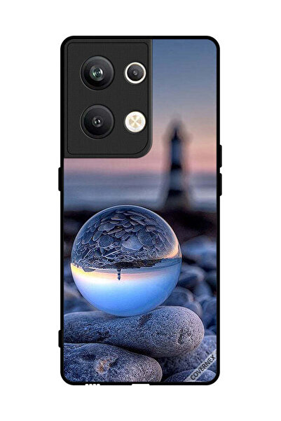 Covernex غطاء حماية لهاتف Oppo Reno 9 Pro Plus، تصوير رائع للطبيعة في زجاج دائري