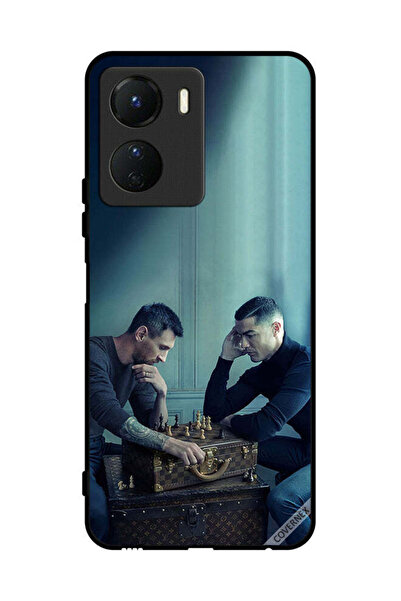 Covernex غطاء حماية لهاتف Vivo Y16 ميسي ضد رونالدو يلعبان الشطرنج