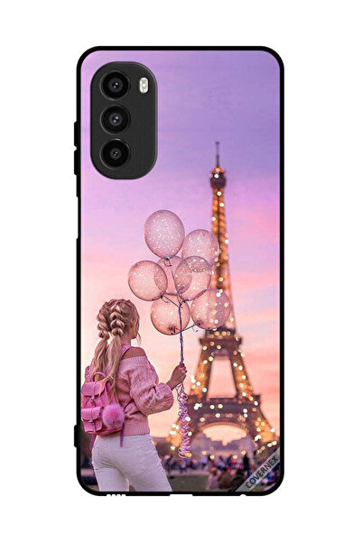 Covernex غطاء حماية لهاتف موتورولا موتو جي 52 - فتاة تحمل بالونات