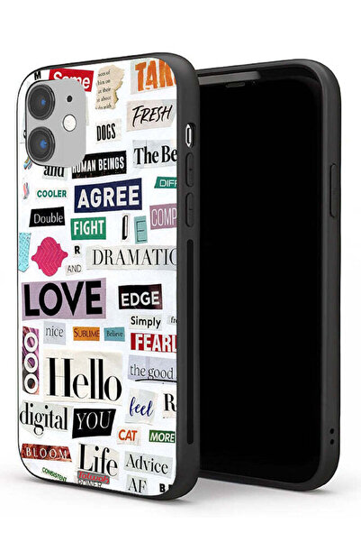Tolwak Apple iPhone 11 Protective Case Short Quotes Stickers