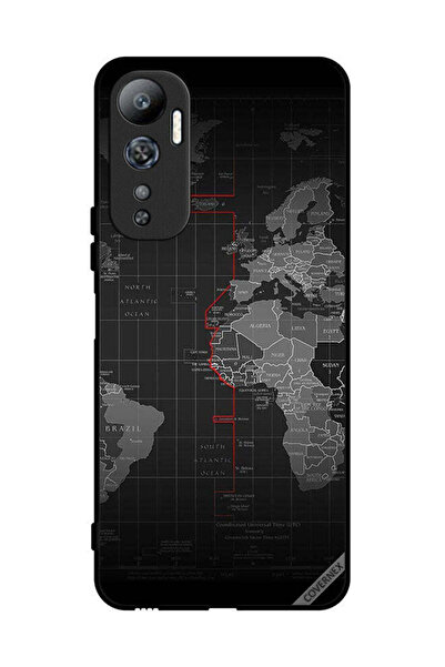 Covernex غطاء حماية لهاتف Infinix Hot 20 مع خريطة العالم