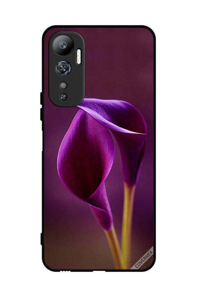 Covernex غطاء حماية لهاتف Infinix Hot 20 مع زهرتين جميلتين