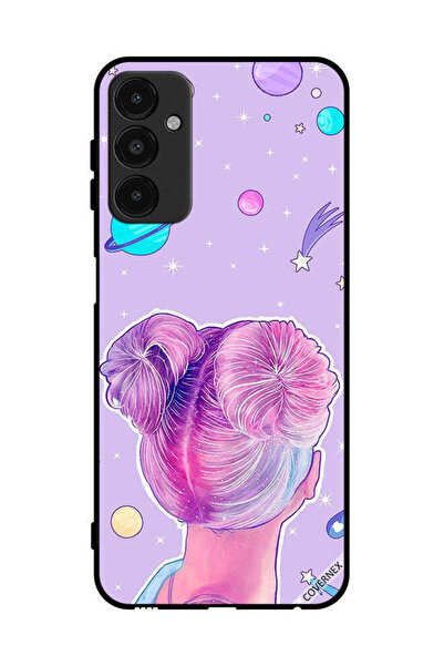 Covernex غطاء حماية لهاتف سامسونج جالاكسي A14 5G، رسم فتاة ونجوم الفضاء