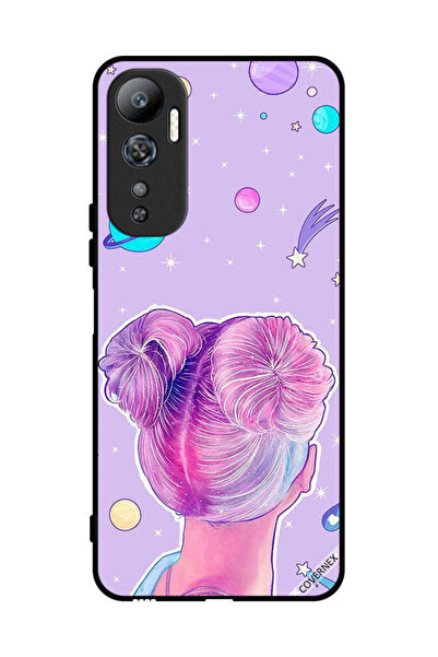 Covernex غطاء حماية لهاتف Infinix Hot 20 برسومات فتاة ونجوم الفضاء