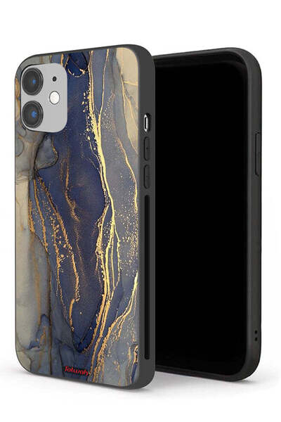 Tolwak جراب حماية لجهاز Apple iPhone 12 بنمط رخامي لامع