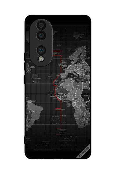 Covernex غطاء حماية لهاتف Honor 70 مع خريطة العالم