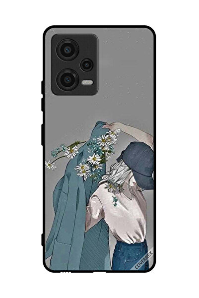 Covernex غطاء حماية لهاتف شاومي بوكو X5، رسم فتاة ترتدي معطفًا