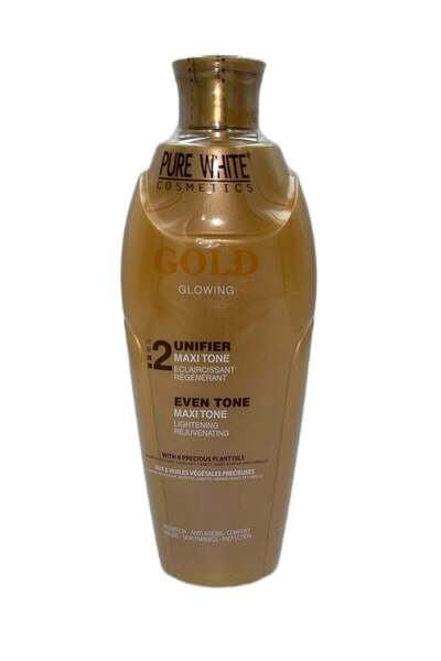 ENZYM COSMETICS لوشن تفتيح البشرة الذهبي من بيور وايت كوزماتيكس، 400 مل