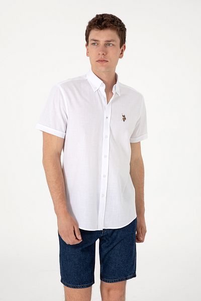 U.S. Polo Assn. Πόλο Ασν. Ανδρικό κοντομάνικο πουκάμισο 100% βαμβάκι 2083854
