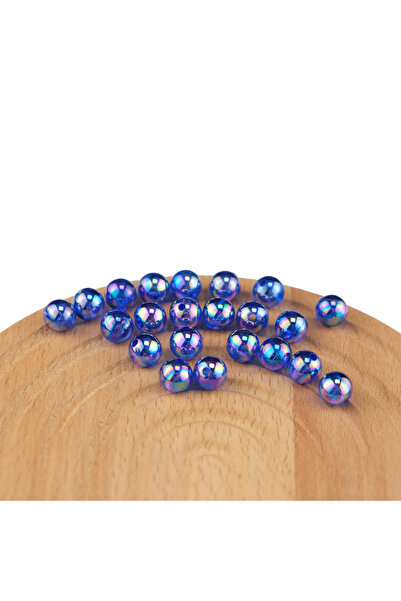 Prestij Boncuk Plastik İnci Saks Mavi Boncuk Kaplama Janjanlı 10 MM 500 Gram ...